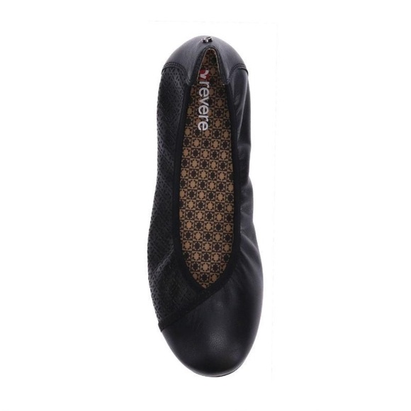 Revere Nairobi Orthotic Ballet Flat | Built-in Arc Support - Black Lizard Sz 40 - Picture 1 of 13